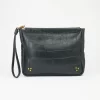 Jérôme Dreyfuss Noir Cowskin Croco Clutch