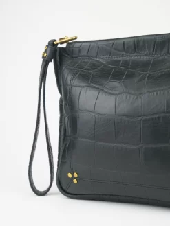 Jérôme Dreyfuss Noir Cowskin Croco Clutch -Orciani Store jerome dreyfuss noir cowskin croco clutch 6