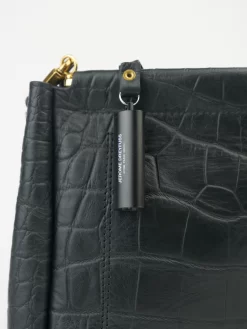 Jérôme Dreyfuss Noir Cowskin Croco Clutch -Orciani Store jerome dreyfuss noir cowskin croco clutch 8