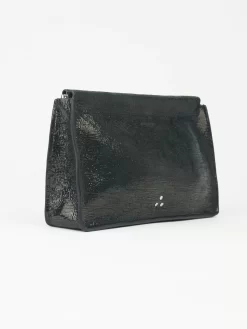 Jérôme Dreyfuss Noir Goatskin Lame Clutch -Orciani Store jerome dreyfuss noir goatskin lame clutch 2