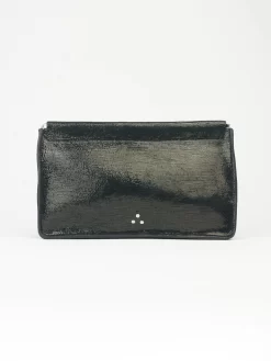 Jérôme Dreyfuss Noir Goatskin Lame Clutch