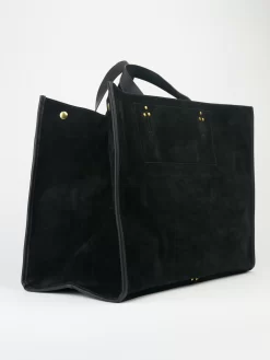 Jérôme Dreyfuss Noir Split Suede Leon -Orciani Store jerome dreyfuss noir split suede leon 2