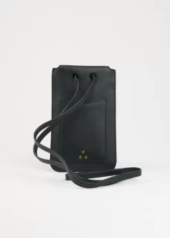 Jérôme Dreyfuss SKU:41EMOBVE, ETUI MOBILE, CALFSKIN NOIR BRASS