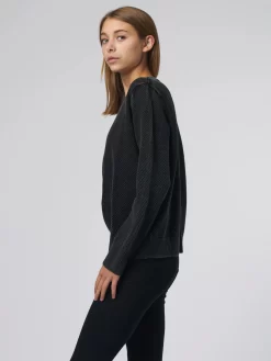 Acid Wash Mesh Crew Black -Orciani Store kokun acid wash mesh crew black 2