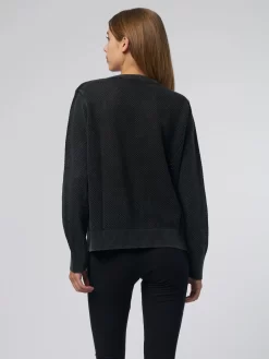 Acid Wash Mesh Crew Black -Orciani Store kokun acid wash mesh crew black 3