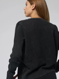 Acid Wash Mesh Crew Black -Orciani Store kokun acid wash mesh crew black 4