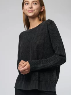 Acid Wash Mesh Crew Black -Orciani Store kokun acid wash mesh crew black 5