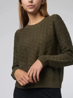 Butterfly Stitch Crew Sweater Army -Orciani Store kokun butterfly stitch crew sweater army 6