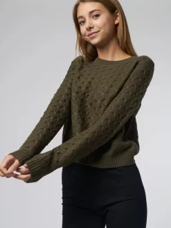 Butterfly Stitch Crew Sweater Army -Orciani Store kokun butterfly stitch crew sweater army 7