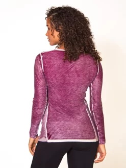 Overdyed Fitted Crew Sweater Vino -Orciani Store kokun overdyed fitted crew sweater vino 2