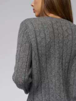 Pointelle Stitch Crew Med Grey -Orciani Store kokun pointelle stitch crew med grey 4