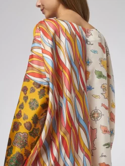 Priya Short Dress Mix Fantas -Orciani Store la prestic ouiston priya short dress mix fantas 4