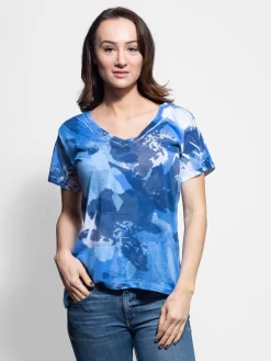 Boxy V Neck Helios Ink