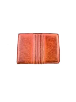 Textured Leather Purse Coral