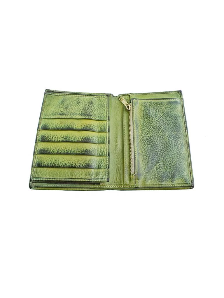Textured Leather Purse Green Tropical 2 Textured Leather Purse Green Tropical - Image 2