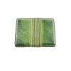 Textured Leather Purse Green Tropical