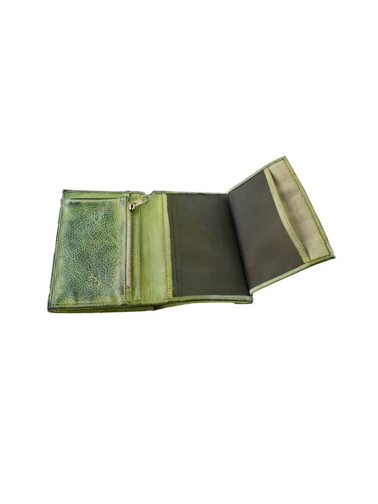 Textured Leather Purse Green Tropical 3 Textured Leather Purse Green Tropical - Image 3