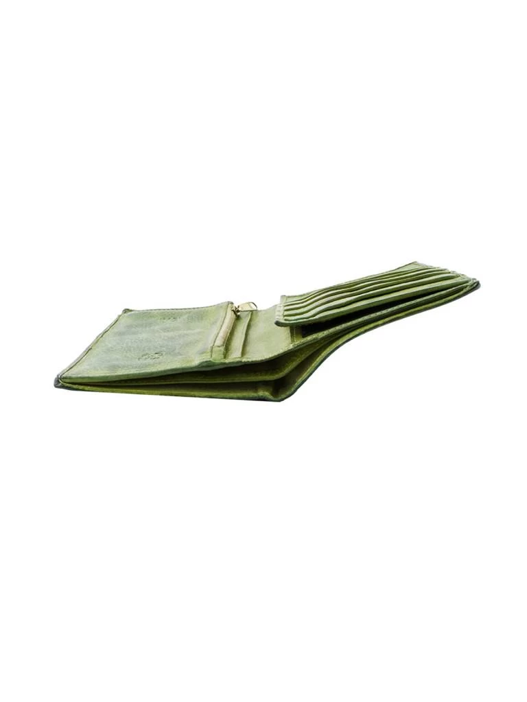 Textured Leather Purse Green Tropical 4 Textured Leather Purse Green Tropical - Image 4