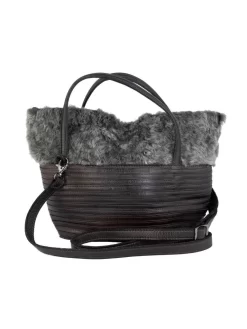 Textured Purse Grigio -Orciani Store majo textured purse grigio 2
