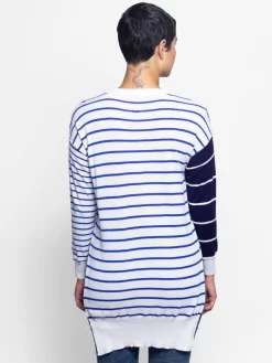 Bryn Mix Stripe Sweater Chalk/Navy -Orciani Store nsf bryn mix stripe sweater chalk navy 2