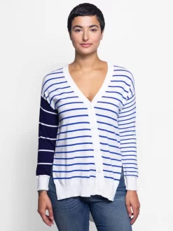 Bryn Mix Stripe Sweater Chalk/Navy