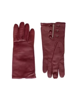 Orciani Leather Gloves Wine