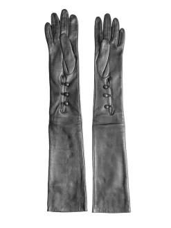 Orciani Long Leather Glove Anthracite -Orciani Store orciani long leather glove anthracite 2