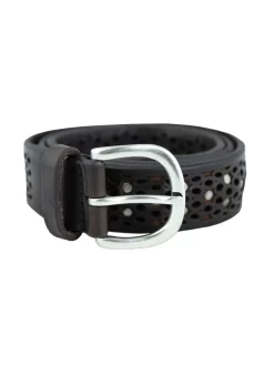 Orciani Soft Bull Belt With Studs T. Moro Chocolate