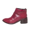 Curved Ankle Boot Lux Rosso Red