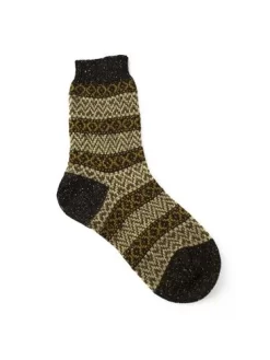 Rosedale Fairisle Socks Dark Peat