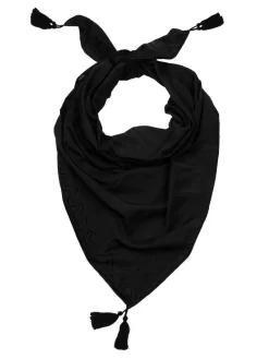 Corner Detail Scarf Black