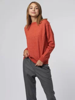 Crew Neck Sweater Coral -Orciani Store pomandere crew neck sweater coral 2