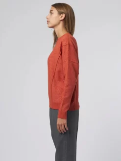 Crew Neck Sweater Coral -Orciani Store pomandere crew neck sweater coral 3
