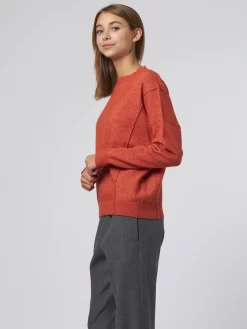 Crew Neck Sweater Coral -Orciani Store pomandere crew neck sweater coral 4