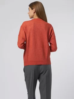 Crew Neck Sweater Coral -Orciani Store pomandere crew neck sweater coral 5