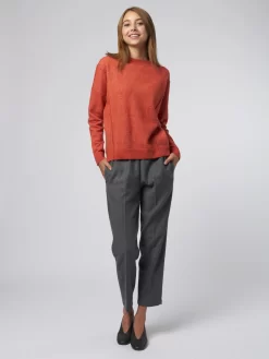 Crew Neck Sweater Coral -Orciani Store pomandere crew neck sweater coral 7