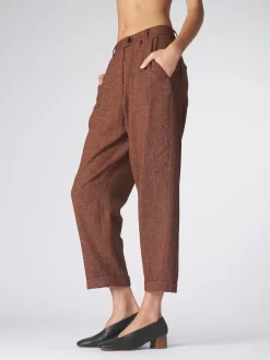 Cropped Pants Terracotta -Orciani Store pomandere cropped pants terracotta 2