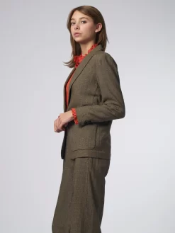 One Button Jacket Khaki -Orciani Store pomandere one button jacket khaki 2