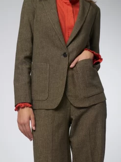 One Button Jacket Khaki -Orciani Store pomandere one button jacket khaki 6