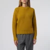 Rib Crew Neck Sweater Golden Khaki