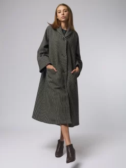Anais Gal Coat Plaid Taupe -Orciani Store pret pour partir anais gal coat plaid taupe 2