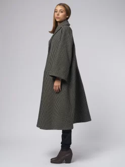 Anais Gal Coat Plaid Taupe -Orciani Store pret pour partir anais gal coat plaid taupe 3