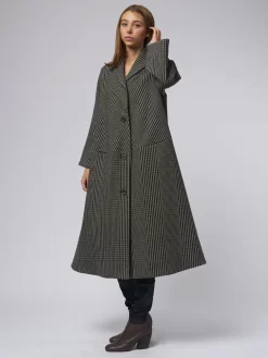 Anais Gal Coat Plaid Taupe -Orciani Store pret pour partir anais gal coat plaid taupe 4