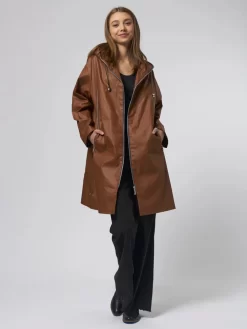 Mina Lib Coat Tobacco -Orciani Store pret pour partir mina lib coat tobacco 2