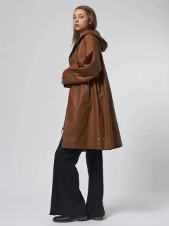 Mina Lib Coat Tobacco -Orciani Store pret pour partir mina lib coat tobacco 3