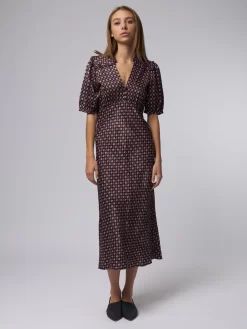 Bella Dress Daisies Silk Jacquard