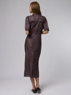 Bella Dress Daisies Silk Jacquard -Orciani Store raquel allegra bella dress daisies silk jacquard 3