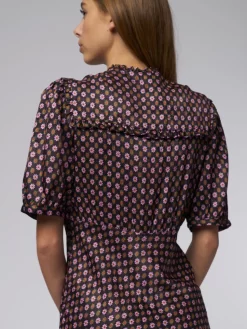 Bella Dress Daisies Silk Jacquard -Orciani Store raquel allegra bella dress daisies silk jacquard 4