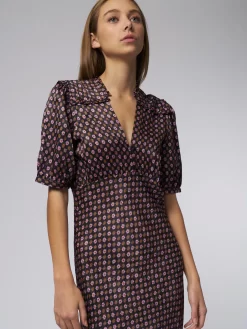 Bella Dress Daisies Silk Jacquard -Orciani Store raquel allegra bella dress daisies silk jacquard 5