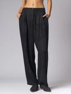 Bianca Pant Black Silk Jacquard